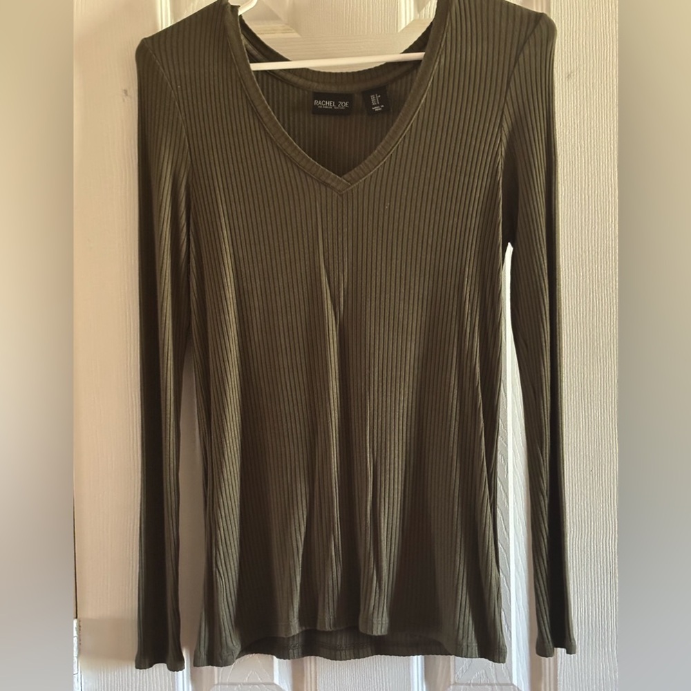Rachel Zoe Ribbed Long Sleeve Tee